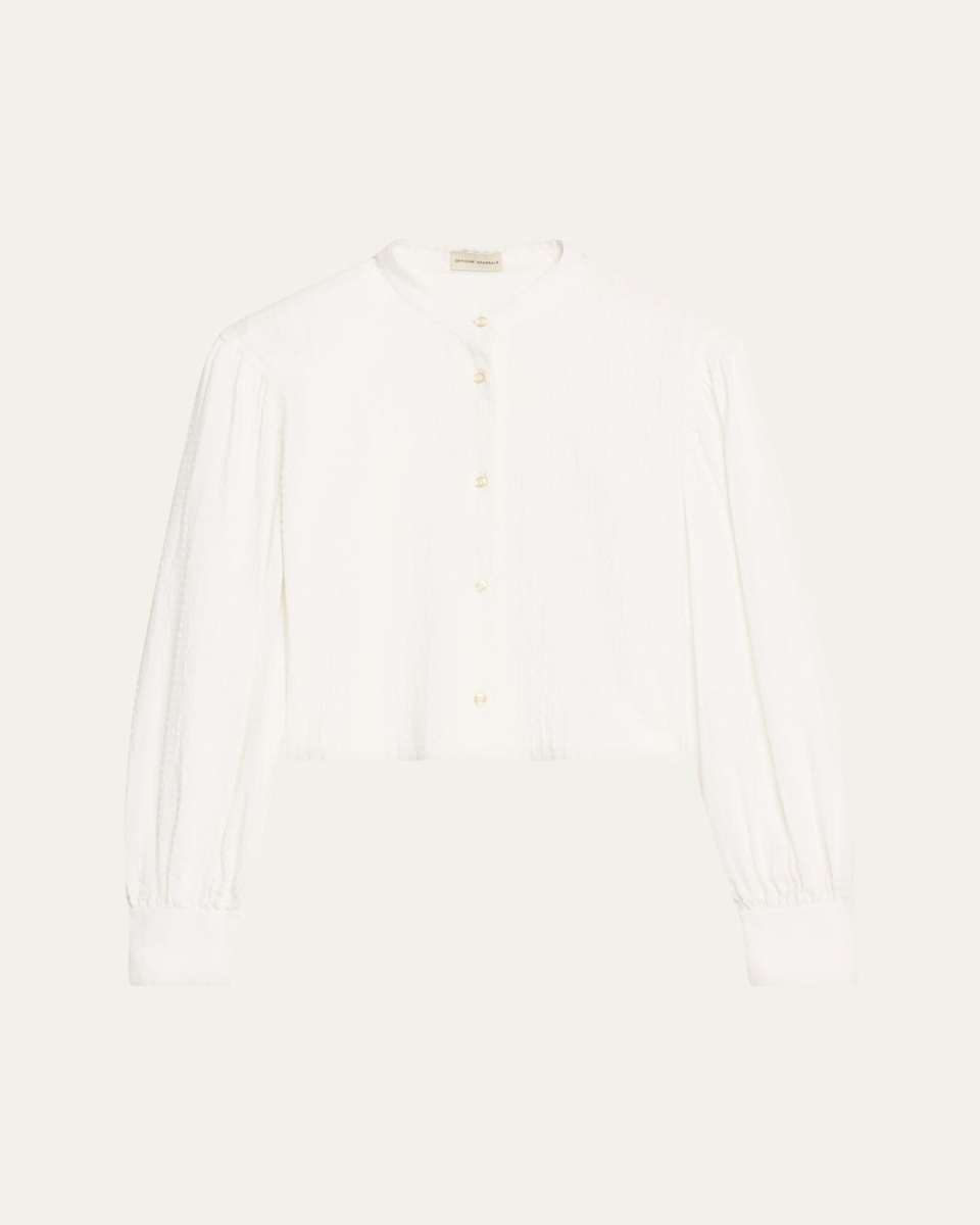 Adeline Textured Long-Sleeve Shirt